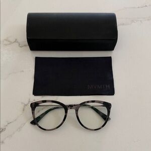 MVMT Black and Gray Blue Light Glasses with Case